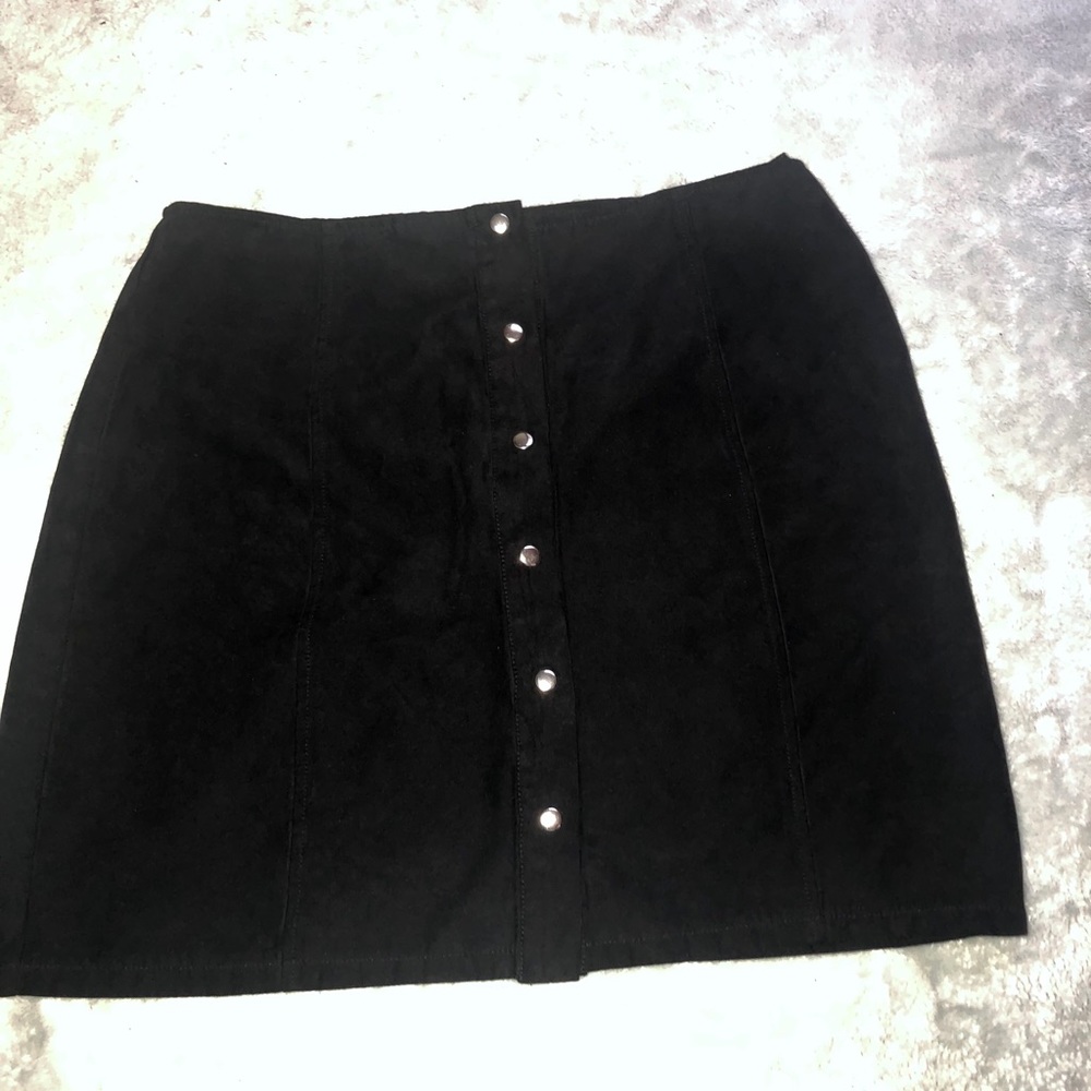Forever 21 Button-Up Suede Skirt